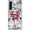 DC Comics Superman Comic Pattern Logo in Red Galaxy S24 FE Clear Case